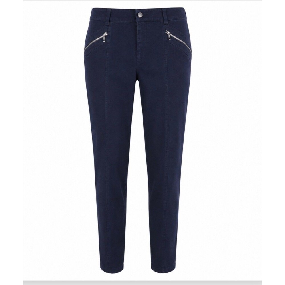 Lauren Ralph Lauren Womens Size 12 Navy Stretch Ankle Pants Slim Fit Casual
